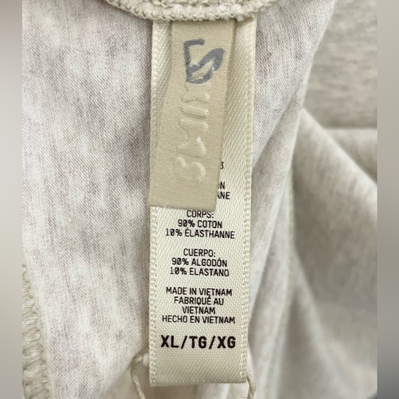 Skims Cotton Jersey Turtleneck Top Long Sleeves Heather Oatmeal NWT - Picture 10 of 12